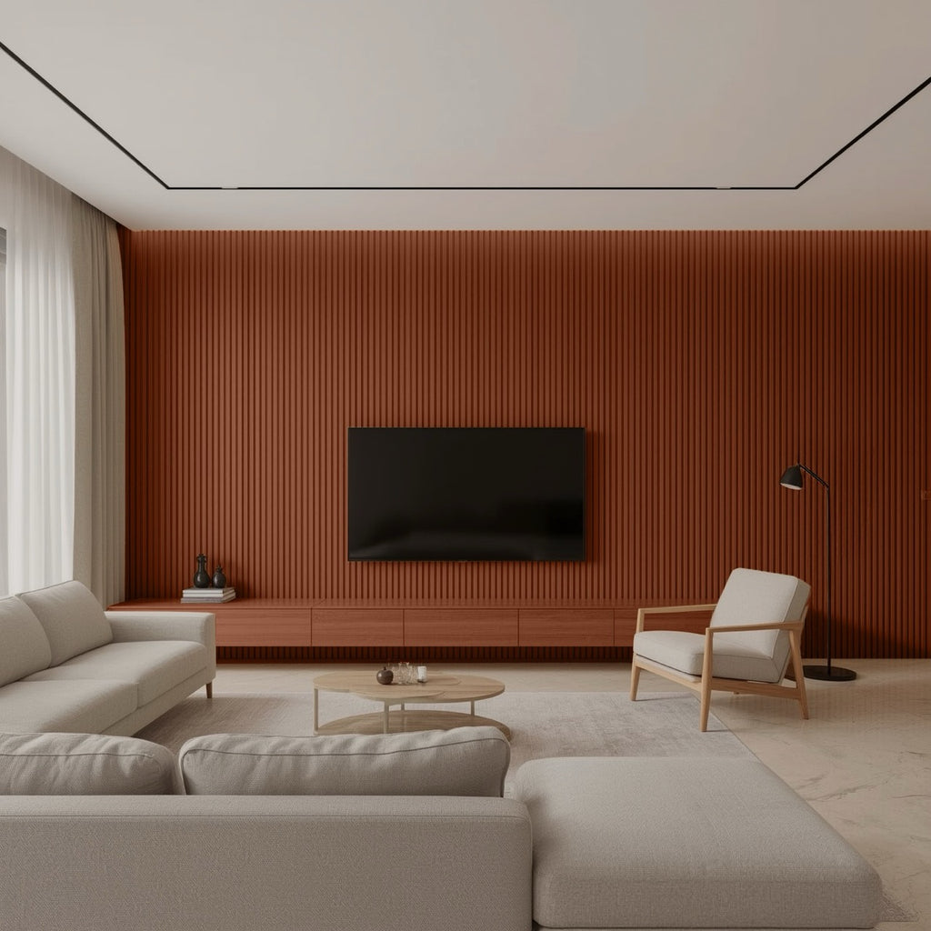 Nroro - Luxury Hawaiian Koa 03A - Ridge5 Collection - Slat Wall & Ceiling Panel - PVC Decor Accent