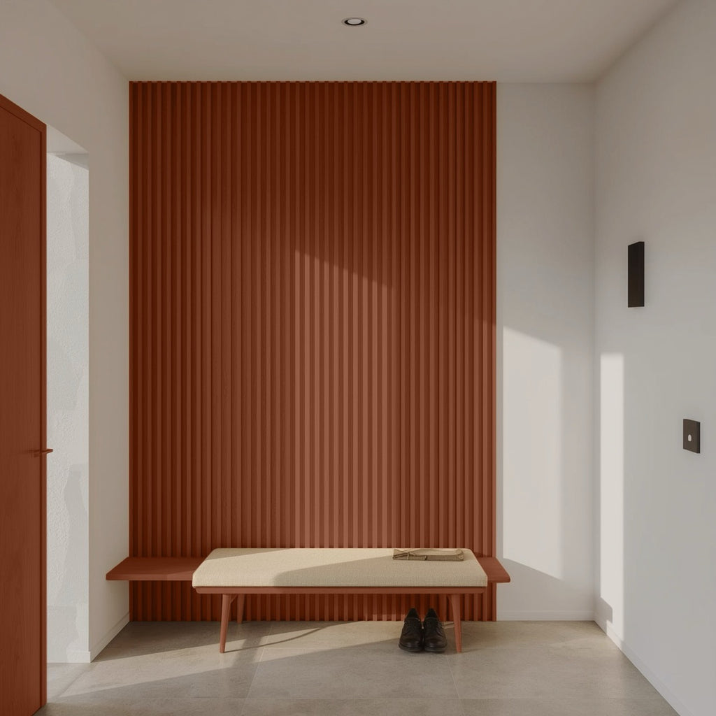 Nroro - Luxury Hawaiian Koa 03A - Ridge5 Collection - Slat Wall & Ceiling Panel - PVC Decor Accent