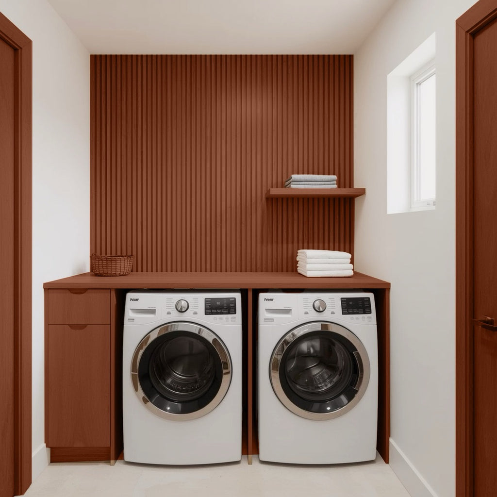 Nroro - Luxury Hawaiian Koa 03A - Ridge5 Collection - Slat Wall & Ceiling Panel - PVC Decor Accent