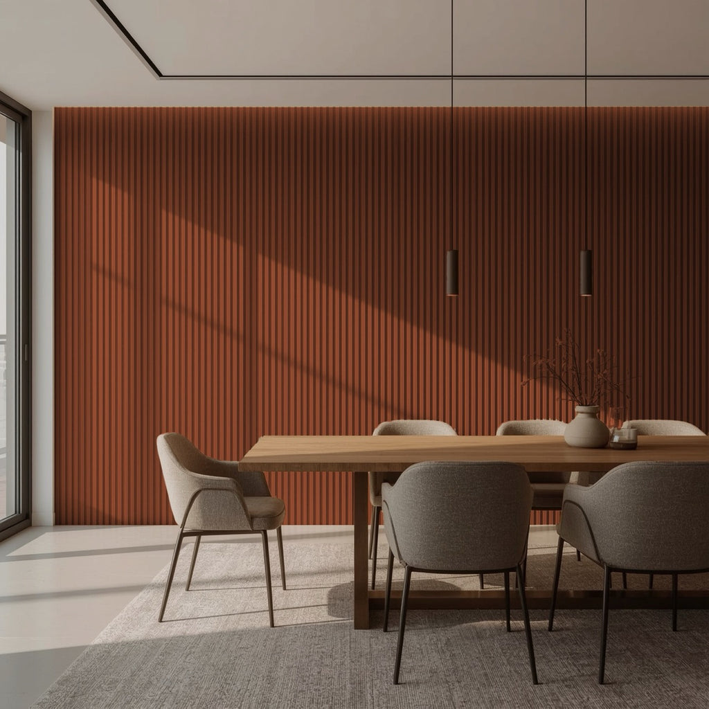 Nroro - Luxury Hawaiian Koa 03A - Ridge5 Collection - Slat Wall & Ceiling Panel - PVC Decor Accent