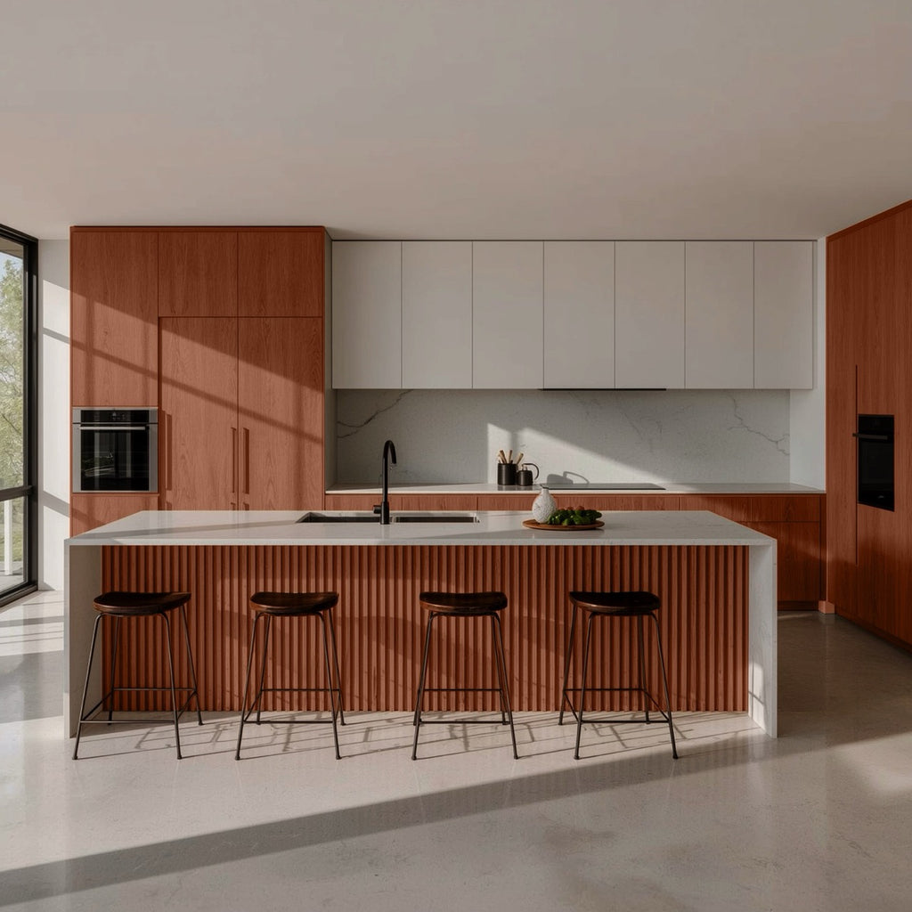 Nroro - Luxury Hawaiian Koa 03A - Ridge5 Collection - Slat Wall & Ceiling Panel - PVC Decor Accent