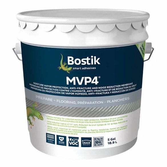 Moisture, Crack Isolation & Sound Barrier Membrane – Bostik MVP4 (5 Gal)