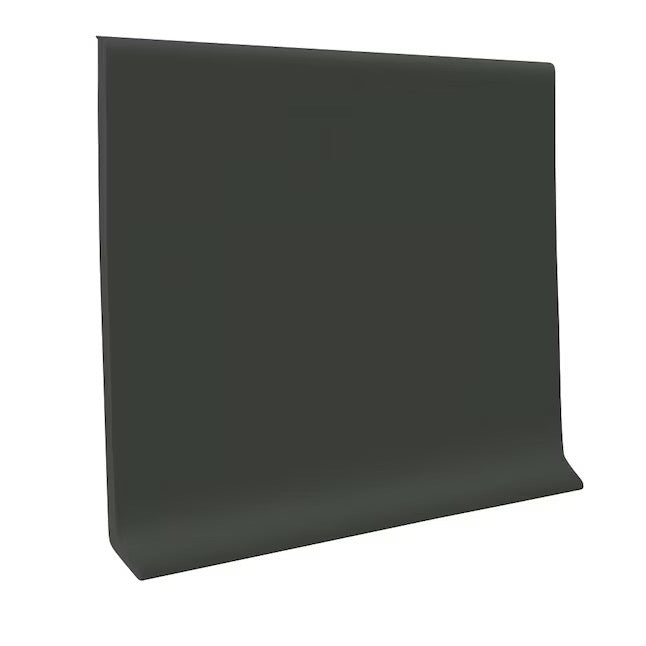 6″ Rubber Cove Base – Black Brown (071), 4-ft Planks | Flexco