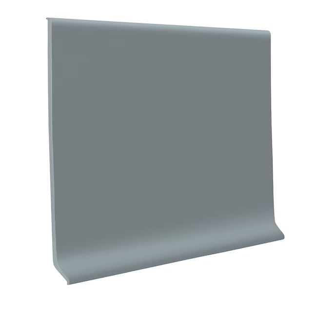 6″ Rubber Cove Base – Medium Gray (014), 4-ft Planks | Flexco