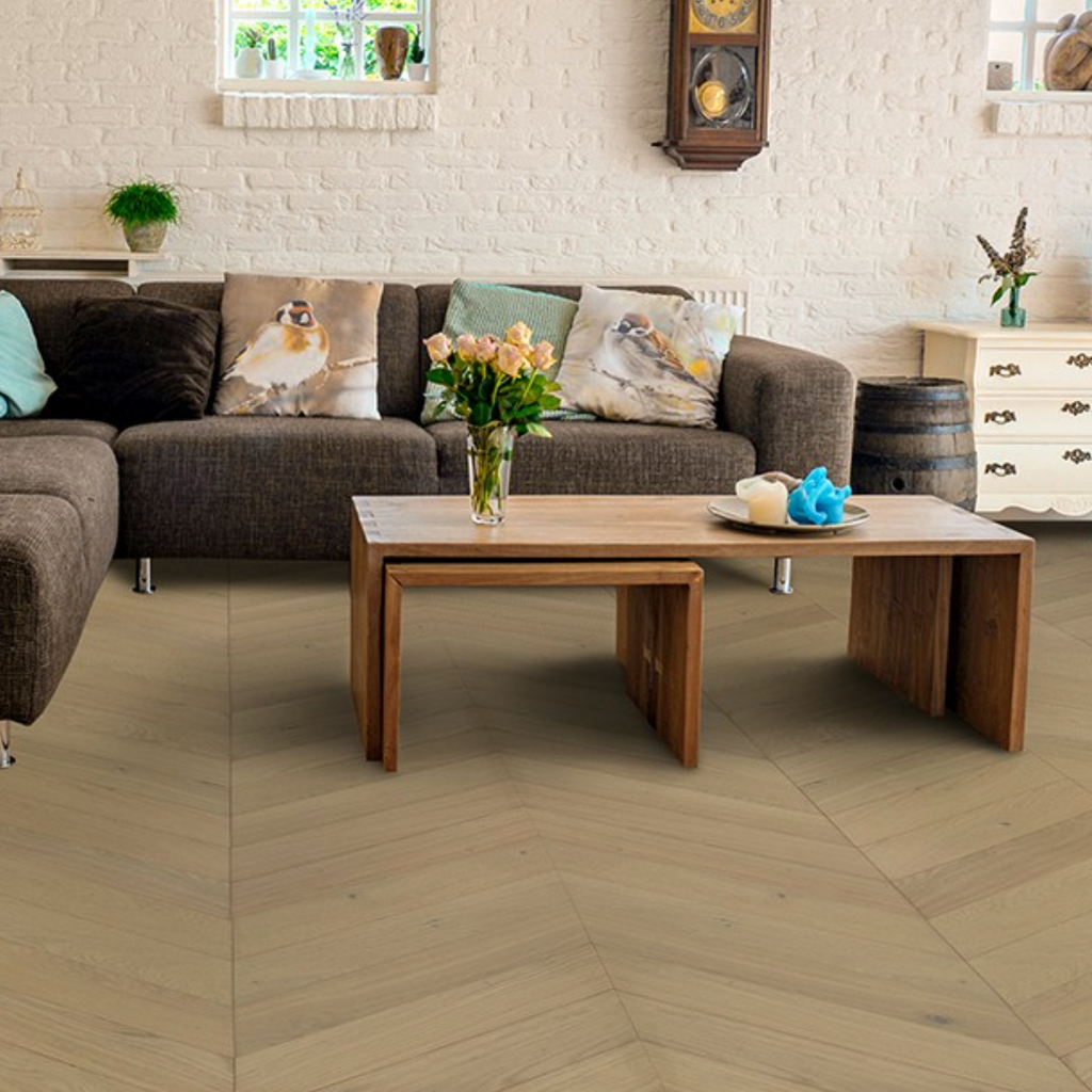 Uafloors Flooring - Chevron Riviere Oak - Uafloors Collection - Hardwood Flooring