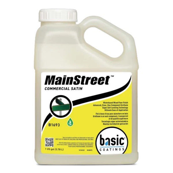 Basic Coatings - MainStreet Satin - 2x 1-gal Wood Floor Finish - Water-Based Urethane