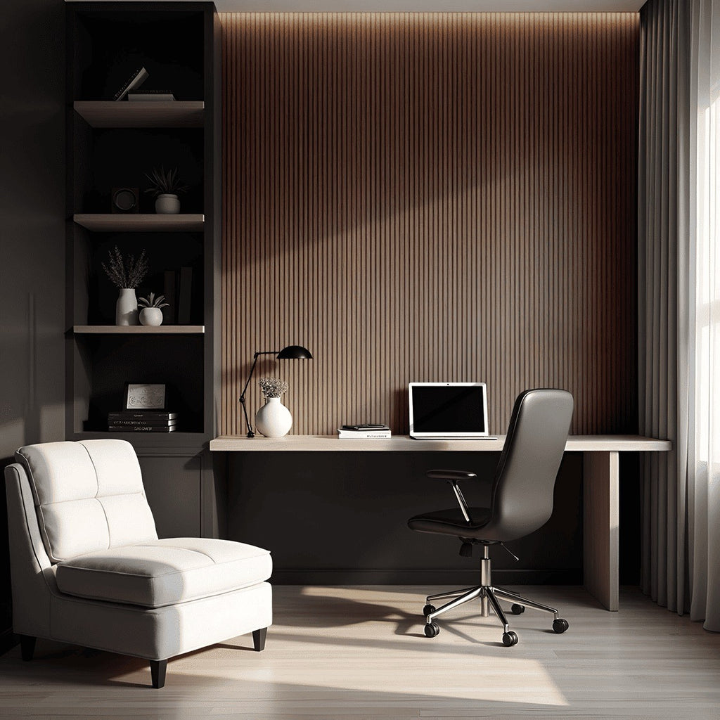 Nroro - Chocolate Walnut 34AS - Ridge5 Collection - Slat Wall & Ceiling Panel - PVC Decor Accent