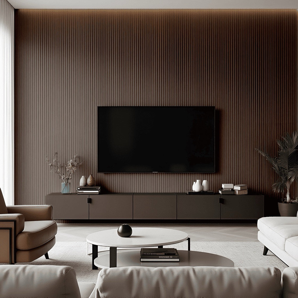 Nroro - Chocolate Walnut 34AS - Ridge5 Collection - Slat Wall & Ceiling Panel - PVC Decor Accent