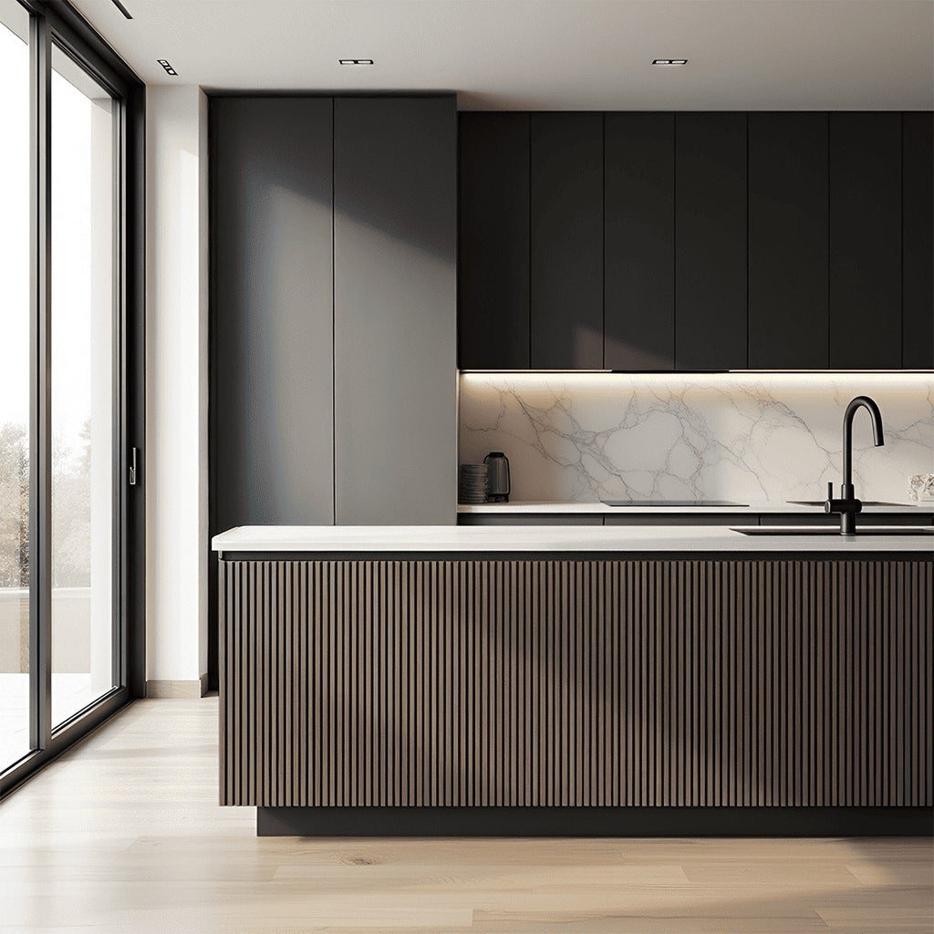 Nroro - Espresso Walnut 37A - Ridge5 Collection - Slat Wall & Ceiling Panel - PVC Decor Accent