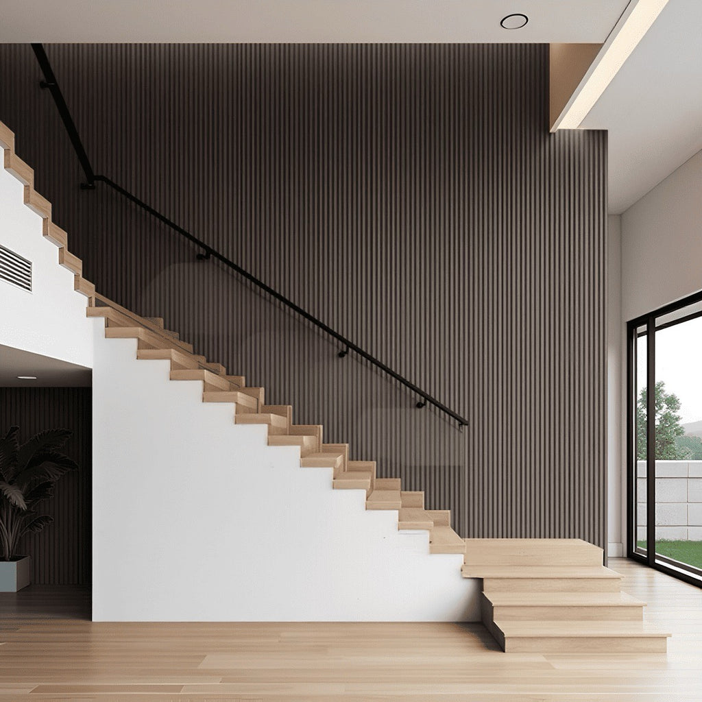 Nroro - Espresso Walnut 37A - Ridge5 Collection - Slat Wall & Ceiling Panel - PVC Decor Accent