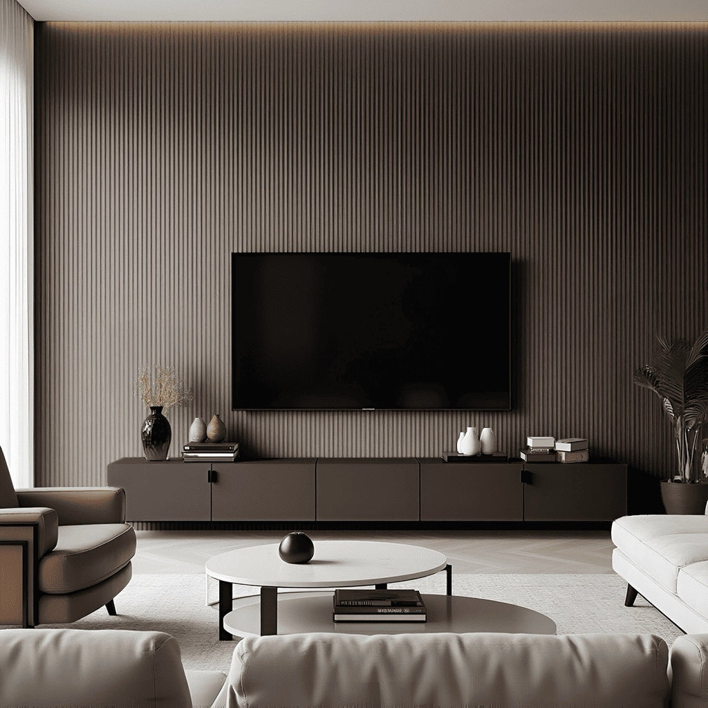 Nroro - Espresso Walnut 37A - Ridge5 Collection - Slat Wall & Ceiling Panel - PVC Decor Accent