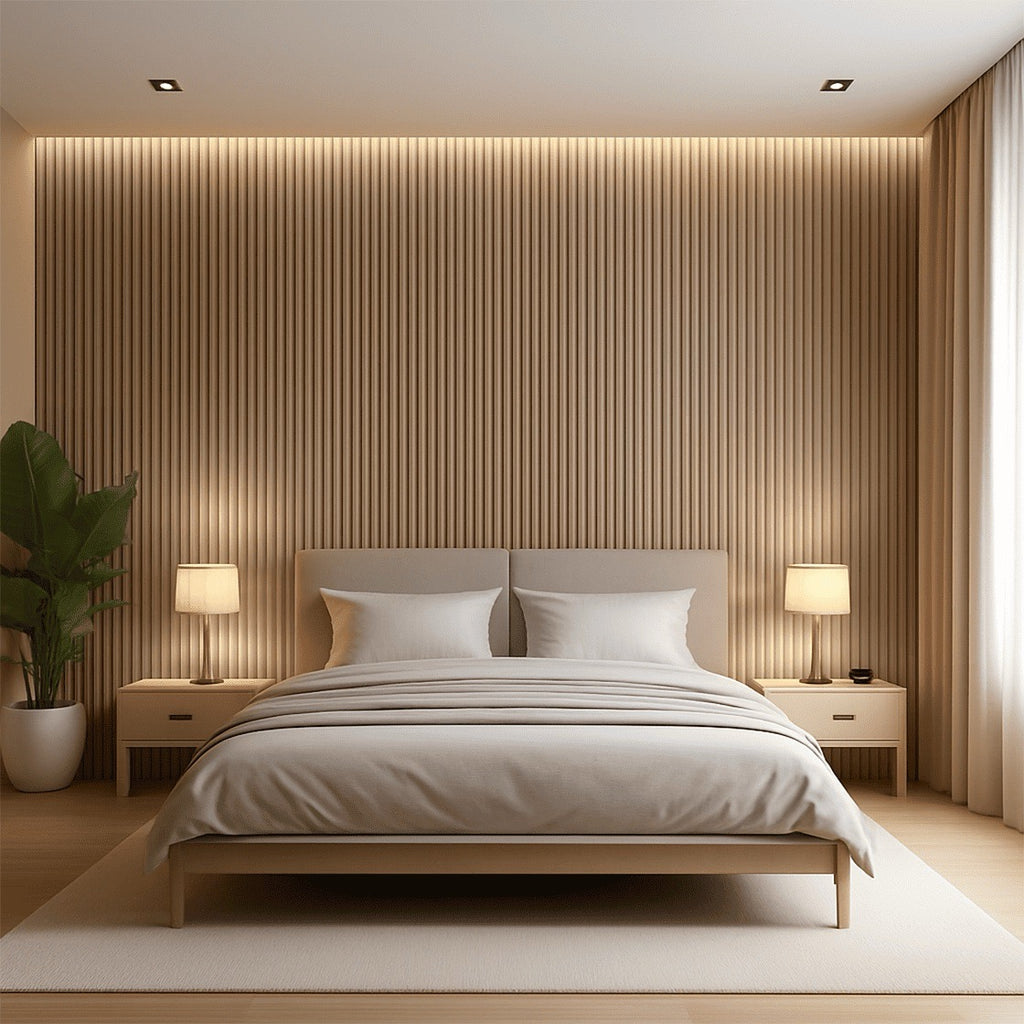 Nroro - Honey Oak 43A - Ridge5 Collection - Slat Wall & Ceiling Panel - PVC Decor Accent