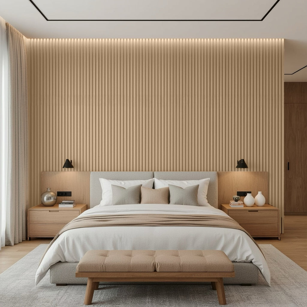 Nroro - Caramel Maple 57A - Slat Wall & Ceiling Panel - PVC Decor Accent