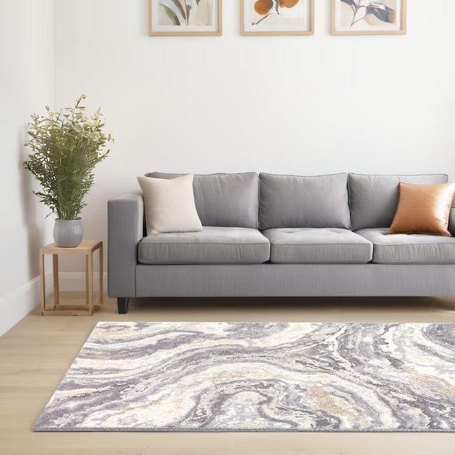 Gray Area Rug 8x10 – Modern Neutral Rug for Living Rooms & Offices