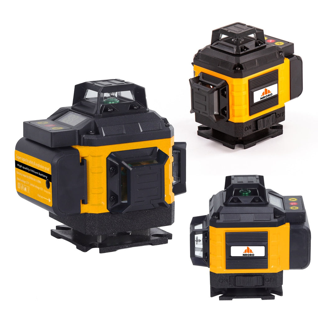 Nroro Tools - 16-Line Laser Level - Kit in Hard Case with Tripod & Stands