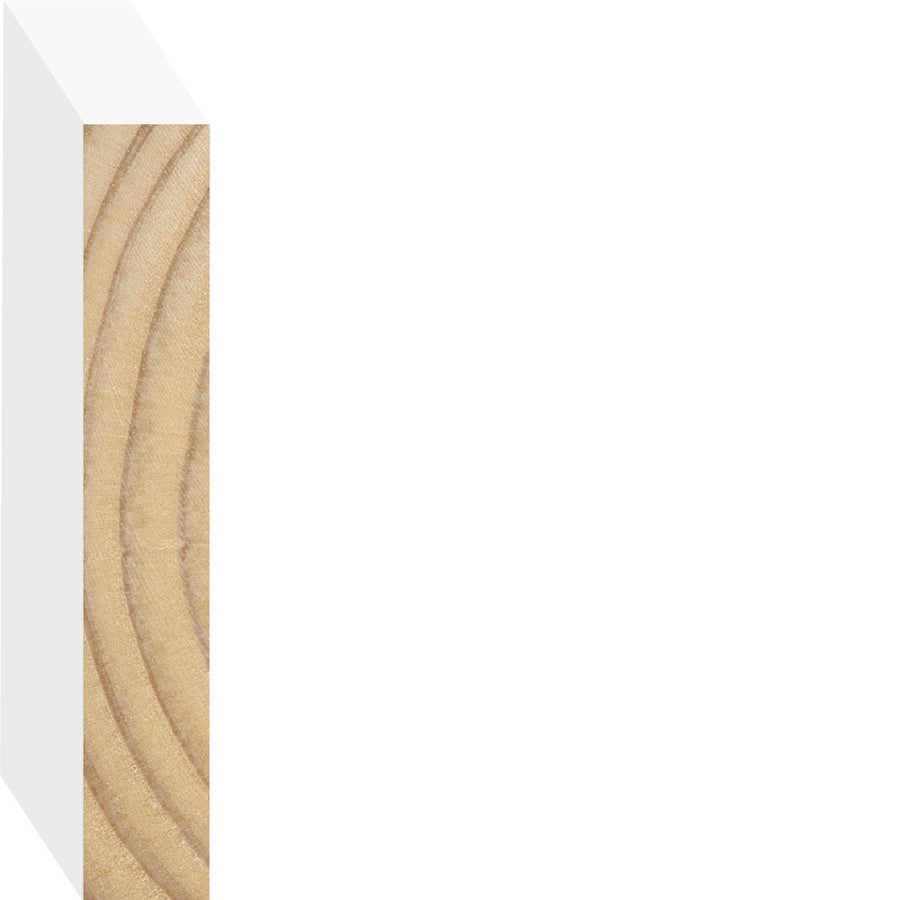 Nroro - Baseboard 23/32" x 5-1/2" x 96" - Wood Square - Primed Molding