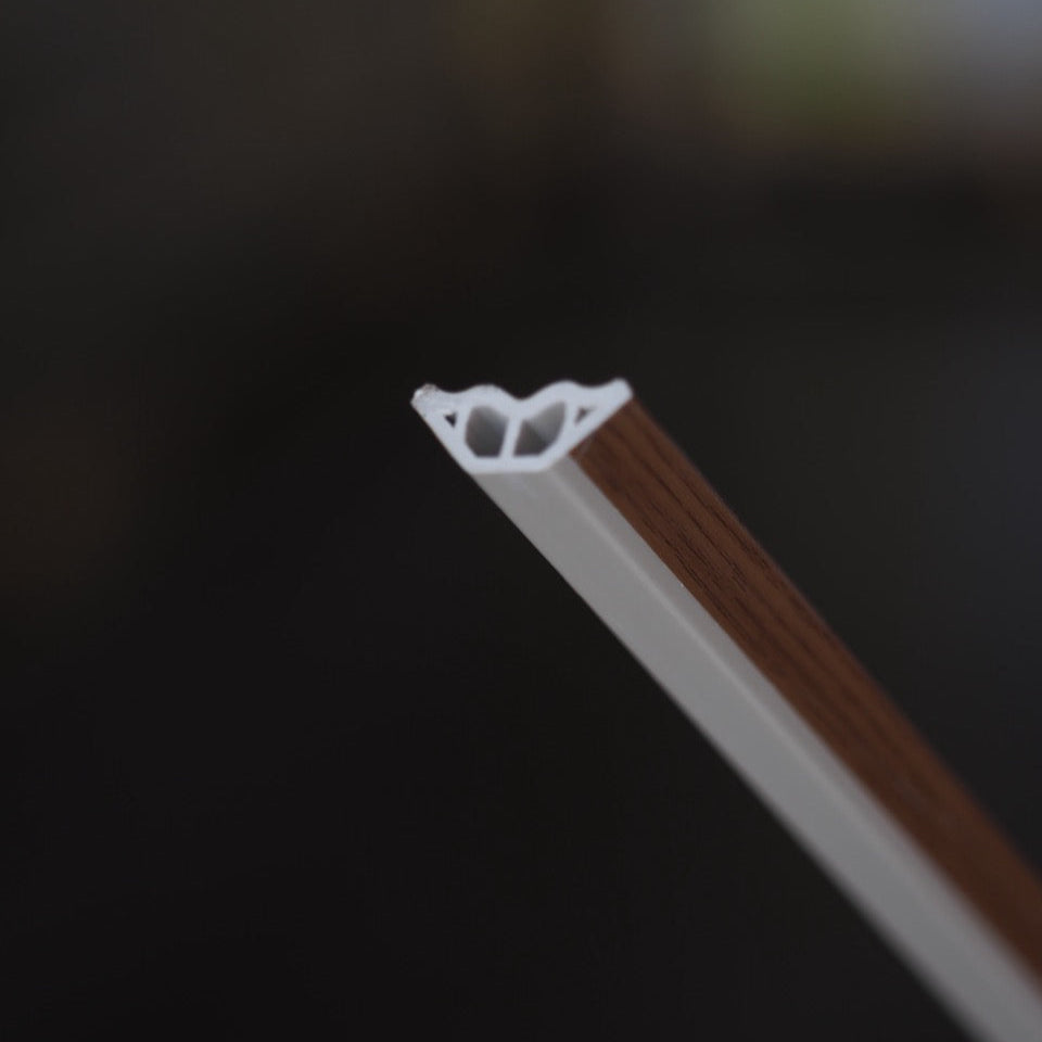 Nroro Molding - Toffee Walnut 26A - Inside Corner (aka Negative) - Transition