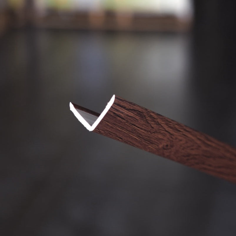 Nroro Molding - Chocolate Walnut 34A - Outside Corner (aka Positive) - Transition