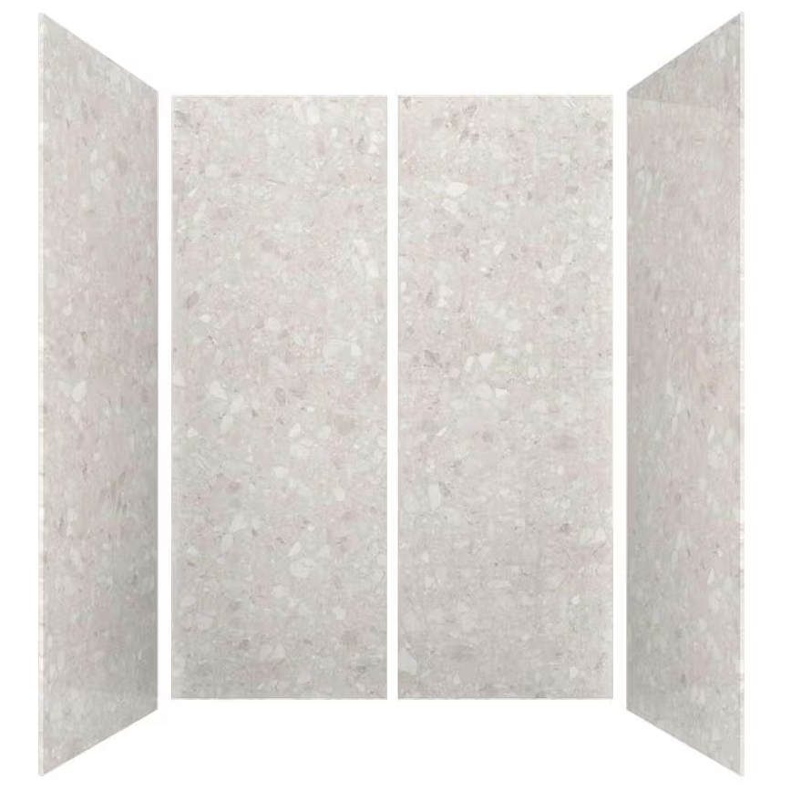 Gekoa - Alabaster Blend #6 - 36"x96"x5/8" Quartz - Set 4x Shower Wall Panel