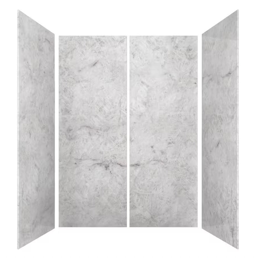 Gekoa - Shadow Marble #3 - 36"x96"x5/8" Quartz - Set 4x Shower Wall Panel