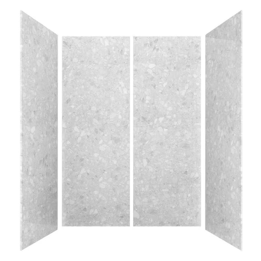 Gekoa - Morning Haze #2 - 36"x96"x5/8" Quartz - Set 4x Shower Wall Panel