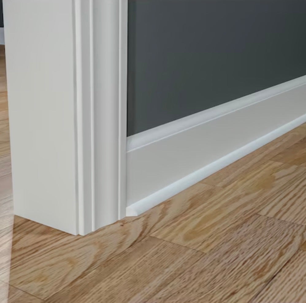 Nroro Flooring - Quarter round - 3/4" x 3/4" x 96" White PVC Finished - Molding Baseboard