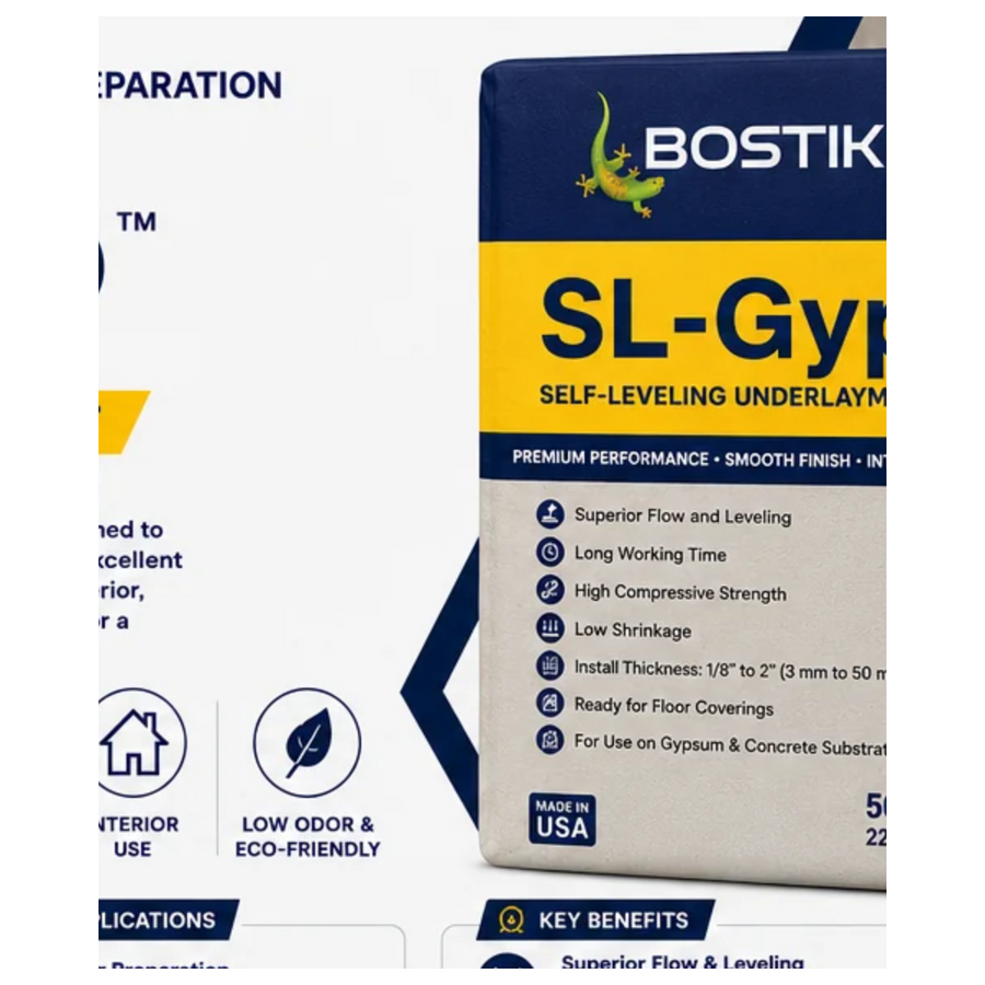 Bostik SL-Gyp Hybrid Gypsum Self-Leveling Underlayment 50 lb