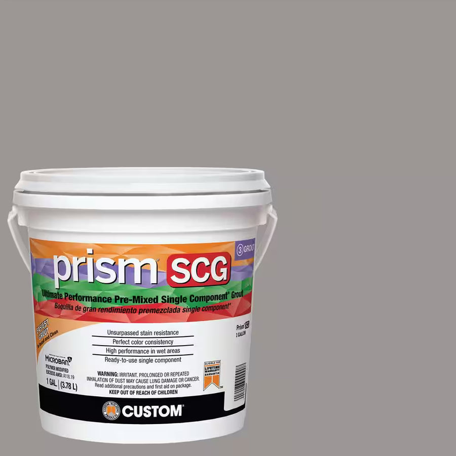 Custom Building Products Prism SCG #165 Delorean Gray 1 Gallon – Pre-Mixed Single Component Grout