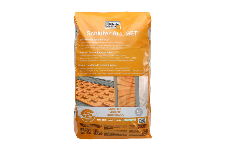 Schluter ALL-SET specialized modified thin-set mortar bag for DITRA and KERDI systems
