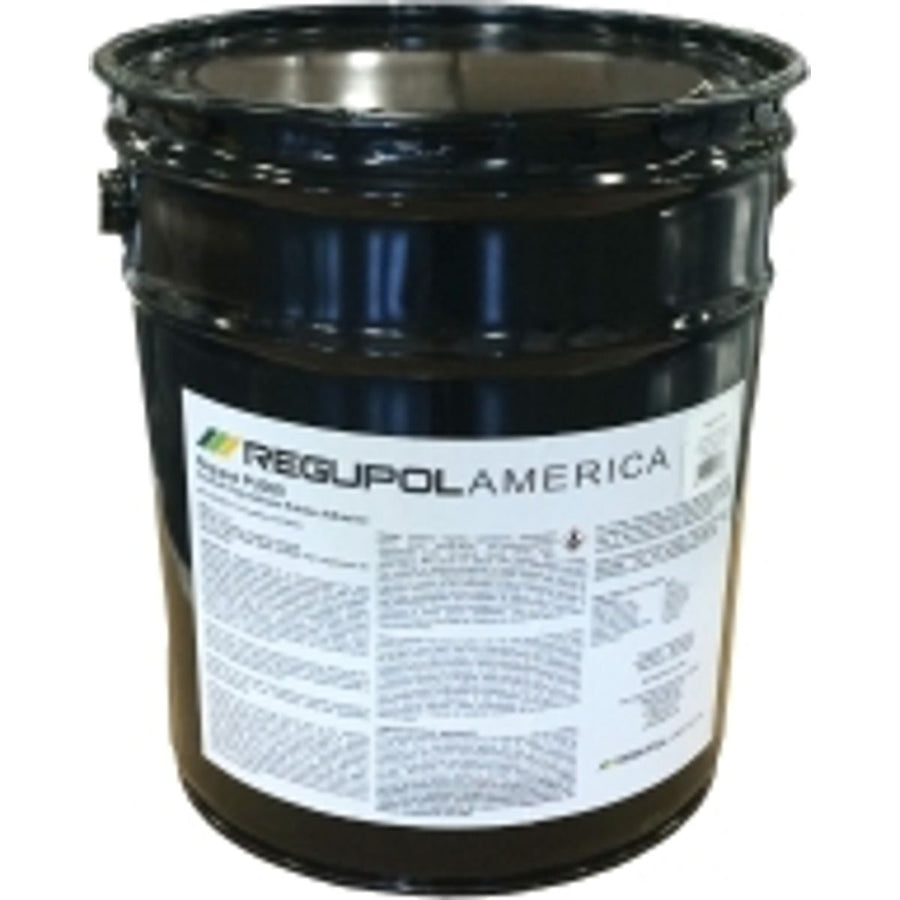 Regupol PU350 polyurethane rubber flooring adhesive pail on white background