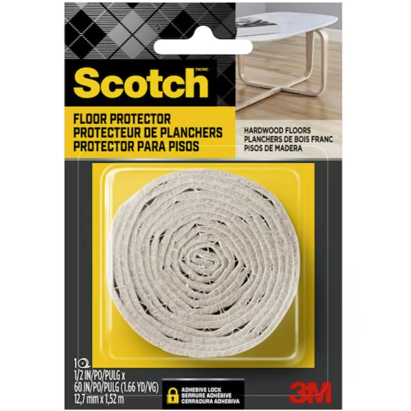 Scotch - Furniture Felt Roll - Self-Adhesive - Heavy-Duty - Floor Protection