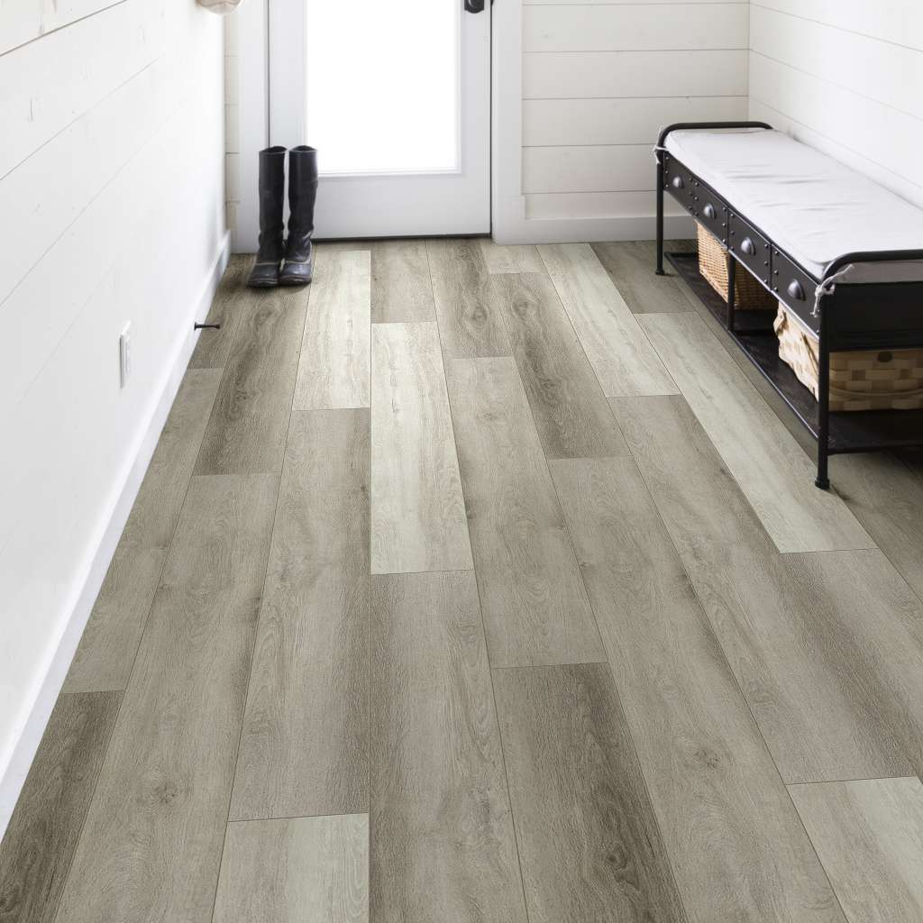 Wood Floors Plus > Waterproof Flooring > Shaw Titan HD WPC 1130 Essential  White Oak 12 mm w/ 1mm Attached Pad 17.96 sf/ctn