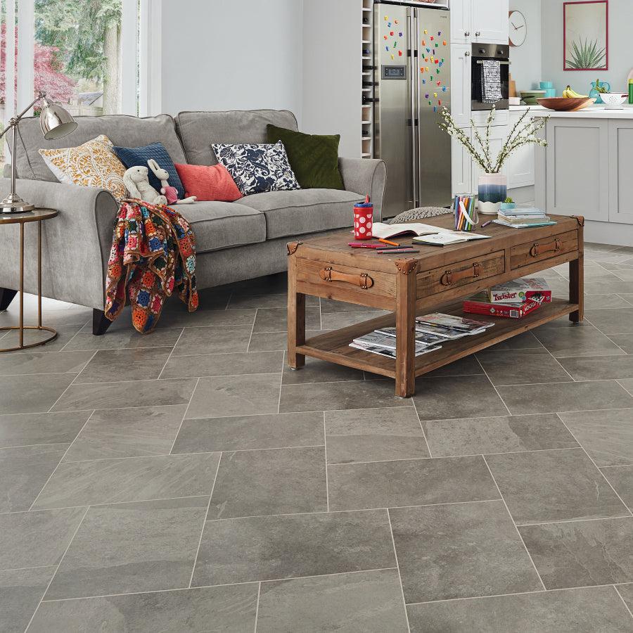 Karndean Flooring - Grey-Riven-Slate - Knight Tile - Glue down - Vinyl tile